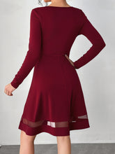 Square Neck Long Sleeve Mini Dress OutfitFlow